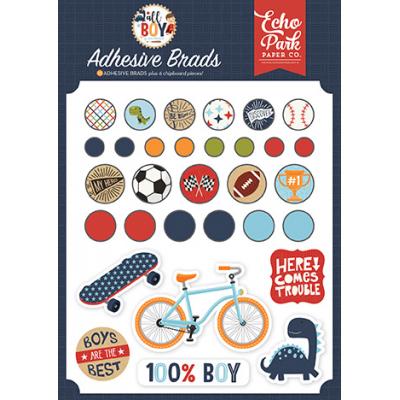 Echo Park All Boy Embellishments - Adhesive Brads